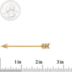 14G Clear Gem Gold Tone Flying Arrow Industrial Barbell 38mm