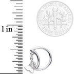 16G 3/8 Crescent Moon Butterfly Dangle Closure Ring