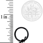 16G 3/8 Black Brontosaurus Dinosaur Hinged Segment Ring