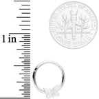 16G 3/8 Spring Butterfly Hinged Segment Ring