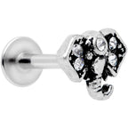 16G 5/16 Clear Gem Regal Elephant Labret Monroe Tragus