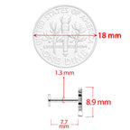 16G 5/16 Clear Gem Feather Internally Threaded Labret Set of 3