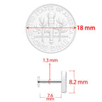 16G 5/16 Clear Black CZ Bar Internally Threaded Labret Set of 3