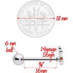 Nerdy Easter Bunny Barbell Tongue Ring