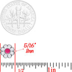 White Pink Sweet Springtime Easter Flower Barbell Tongue Ring