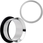 Stainless Steel Single Flare Tunnel Plug Set Available in Sizes  8G to 1