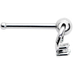 20G 1/4 Clear CZ Duo Dangle Nose Bone