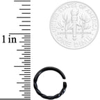 16G 3/8 Black Simply Twisted Closure Ring