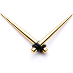Gold Tone Anodized Straight Taper Set Available in Sizes  12G to 00G