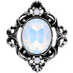 White Gem Victorian Era Double Flare Plug Set Sizes 6mm to 16mm