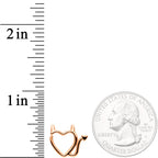 16G 5/16 Rose Gold Tone Little Devil Heart Closure Ring