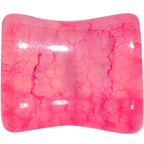 Red Agate Stone Saddle Plug Set Available in Sizes 0G to 25mm