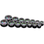 Vitrail Clear CZ Gem Black Hypnotic Screw Fit Plug Set