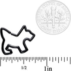 16G 5/16 Black PVD Sweet Scotty Dog Closure Ring