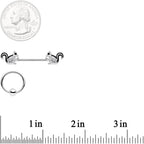 14G Clear Gem Squirrel BCR Barbell Nipple Ring Set of 4