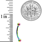 16G 1/2 Rainbow Curved Barbell