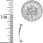 16G 1/2 Stainless Steel Curved Barbell