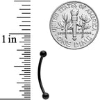16G 9/16 Black Curved Barbell