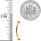 16G 9/16 Gold Tone Curved Barbell