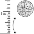 16G 9/16 Stainless Steel Curved Barbell