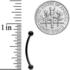 16G 5/8 Black Curved Barbell