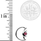16G 3/8 Pink Gem Crescent Moon Closure Ring