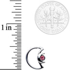18G 3/8 Pink Gem Crescent Moon Closure Ring