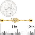 14G Clear Gem Gold Tone Elephant Industrial Barbell 38mm