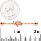 14G Clear Gem Rose Gold Tone Elephant Industrial Barbell 38mm