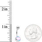 Pink Blue White Transgender Pride Flag Belly Ring