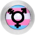 16G 1/4 Pink Blue White Transgender Pride Flag Cartilage Tragus