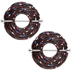 14G 33mm Chocolate Cupcake Nipple Shield Set