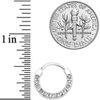 16G 3/8 Clear Gem Paved Septum Clicker