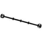 14G Clear Gem Black Industrial Barbell 38mm
