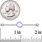 14G Pink Blue White Transgender Pride Industrial Barbell 38mm