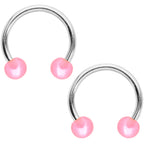 14G Pastel Unicorn UV Horseshoe Barbell Nipple Ring Set of 4