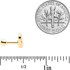 16G 1/4 Clear Gem Gold Tone Hollow Heart Cartilage Tragus
