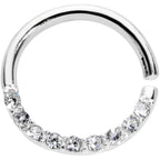 16G 5/16 Clear Gem Simple Elegance Seamless Circular Ring