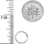 16G 5/16 Clear Gem Simple Elegance Seamless Circular Ring