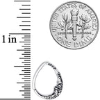 16G 1/2 Man in the Crescent Moon Teardrop Closure Ring