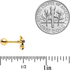 16G 1/4 Clear Gem Gold Tone Insect Bee Cartilage Tragus Earring