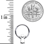 16G 3/8 Clear Gem Tiny Angel Hinged Segment Ring