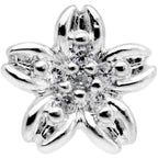 16G 1/4 CGem Center Flower Cartilage Tragus Earring