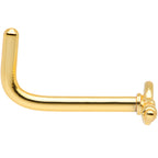 18G 5/16 Gold Tone Key to Your Heart L Shaped Nose Ring