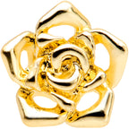 16G 1/4 Gold Tone Openwork Rose Flower Cartilage Tragus Earring