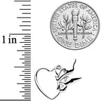 18G 3/8 Butterfly Heart Left Ear Closure Ring
