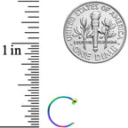 22G 5/16 Rainbow Disc Nose Hoop