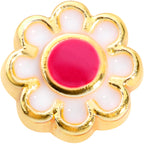 22G 1/4 Gold Tone Spring Flower L Shaped Nose Ring