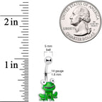 Green Happy Frog Belly Ring