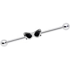 14G Clear Gem 50s Retro Summer Sunglasses Industrial Barbell 38mm